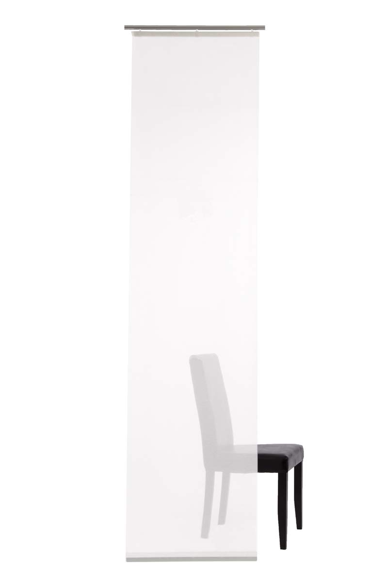 Homing transparenter Flächenvorhang Uni Schiebegardine, Weiss, 1 Stück, H x B: 245 cm x 60 cm, 5949-00