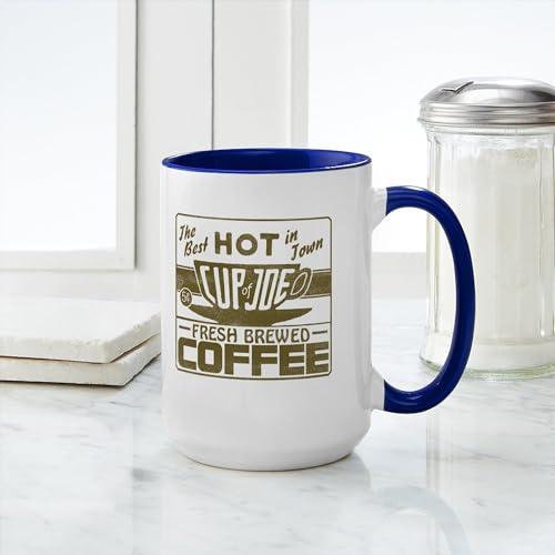 Taza de cerámica Café 15 oz blanca miniatura 4
