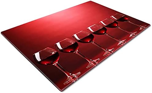 Glass Chopping Board 50 x 40 | Kitchen Worktop Protector | Multifunctional Cutting Board | Work Top Savers | Kitchen Accessories | Extra Large | Black Grey Slate Effect