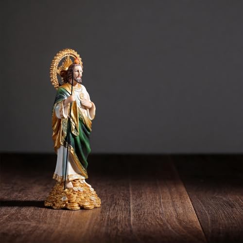 Estatua de San Judas Tadeo de 12 pulgadas pintada a mano miniatura 6