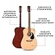 Fender FA-25 Dreadnought Akustikgitarre, Walnussgriffbrett, Natur