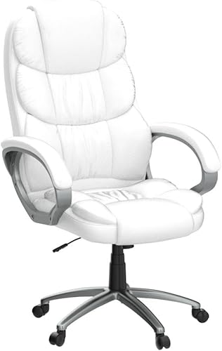 Miniatura 5 de Ergonomic Office Chair Height Adjustable Pu Leather Office Chair with Padded Armrests and Lumbar Support 250 Lbs Heavy Duty Swivel Desk Chair