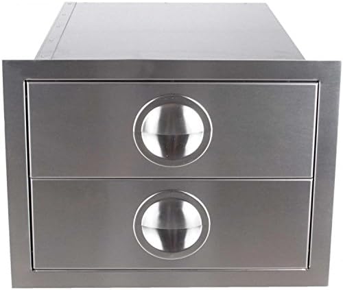 Stainless Steel BBQ Double Drawer Storage