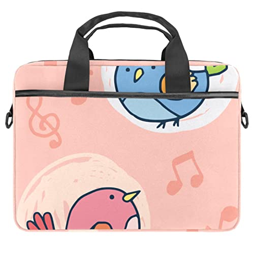 Sac à bandoulière pour ordinateur 13-14.5" imperméable et antichoc à motif oiseaux