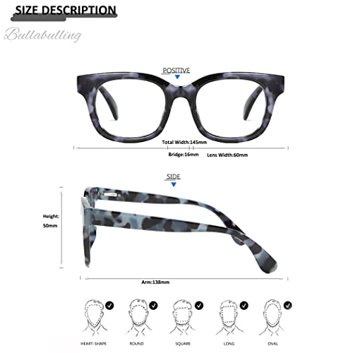 Image of 3Pack Oversized Style Reading Glasses For Women Men Spring Hinges Blue Light Blocking Computer Readers