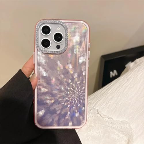 Coque iPhone 12 anti-rayures solide diamant rose finie la peur des chutes