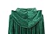 OurLore Kids Velvet Cape Cloak With Hood Unisex-Child Cosplay Halloween Christmas Costume (Green, 100cm/39.4inch)