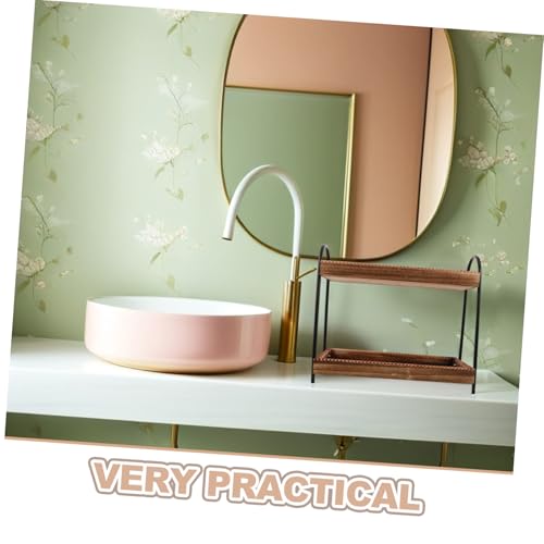 Badezimmer-Regal aus Holz, Nizer, Hautpflege, Make-up, Vani-Tablett, platzsparend, für Küche, Bad, Arbeitsplatten, Slish Design