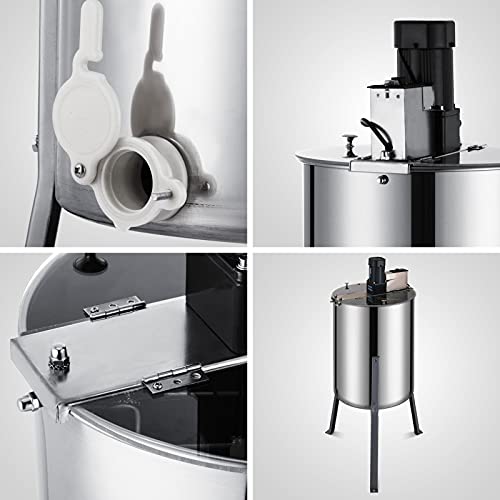 Verbesserter elektrischer Honigschleuder-Separator mit 4 Rahmen, Edelstahl-Waben-Spinner-Trommelkurbel, Bienenzucht-Pro… – Bild 8