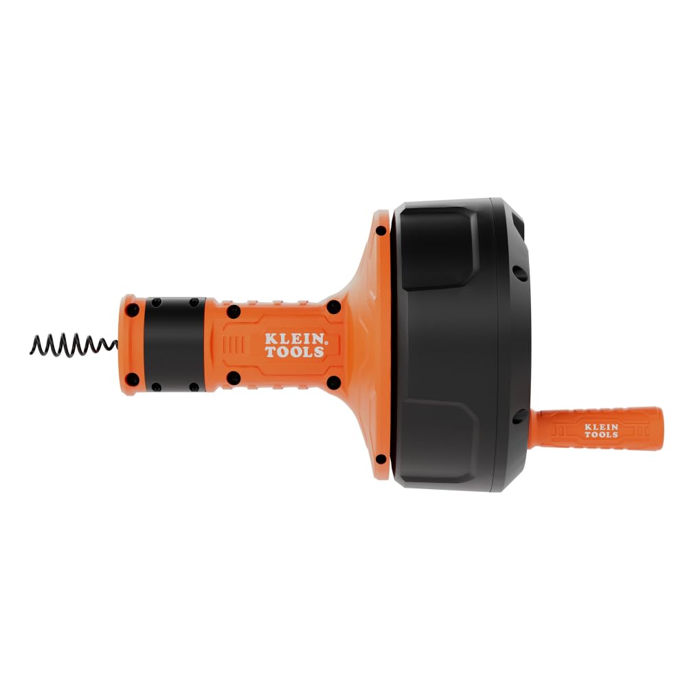 Klein Tools 53016 25-Foot Auto-Feed Drain Auger, Drum Auger, Snake