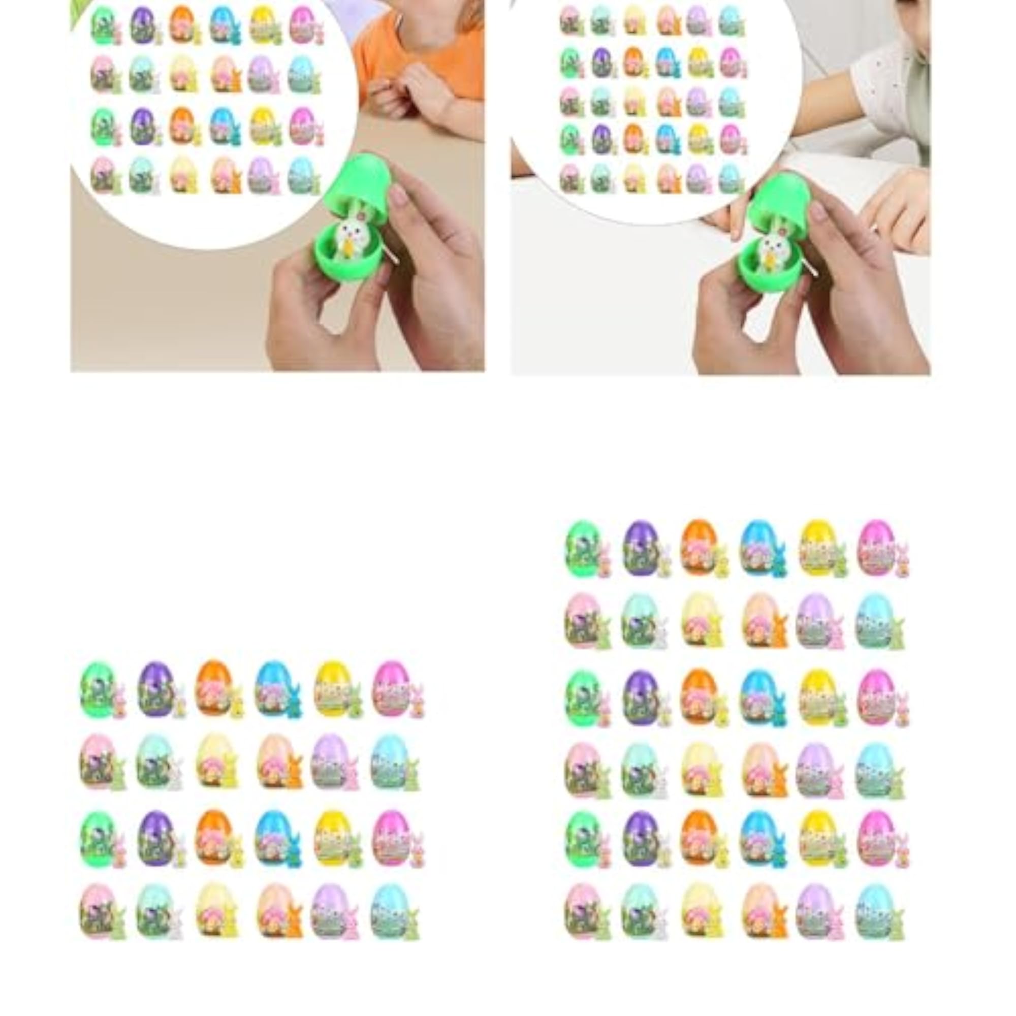 Prefilled Easter Eggs with Bunnies Inside for Classroom