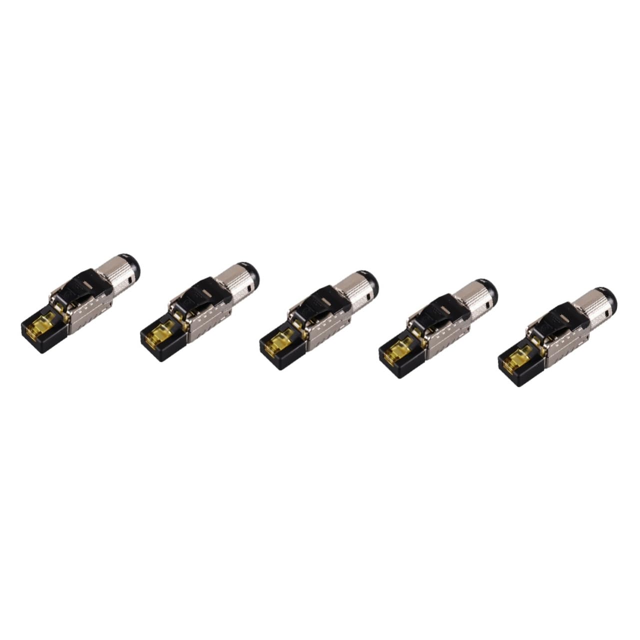 Artibetter 5stücke Shielded Ethernet Connector Netzwerkstecker Für Gigabit- Werkzeuglos Vergoldet Für Innen Und Außenanwendungen