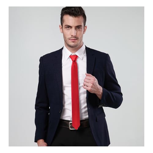 Image of Landisun Black Tie Men Women Solid Skinny Ties Slim Ties Satin Tie