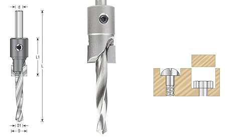 Miniatura 6 de Amana Tool 55145 Atornillado con punta de carburo sin vástago con taladro en espiral lento 1-18" D x 12" taladro