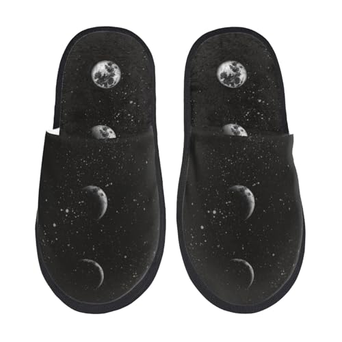 Moon Phases Slippers for Women Fuzzy House Shoes Anti-Skid Indoor Slipper Gifts for Women Mom Ladies2