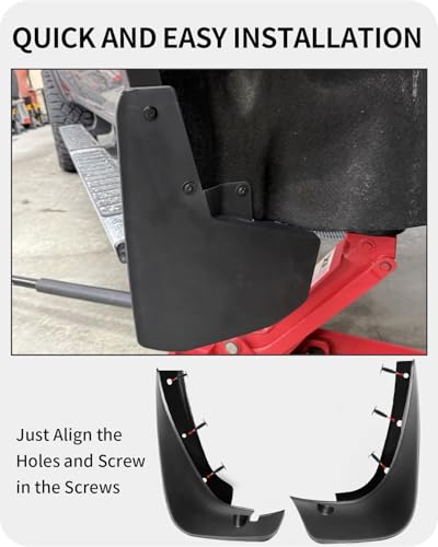 Image of Mud Flaps for Toyota Highlander 2003-2006, Heavy Duty No-Drill Mud Guards & Splash Guards, All-Weather Protection (Set of 4)