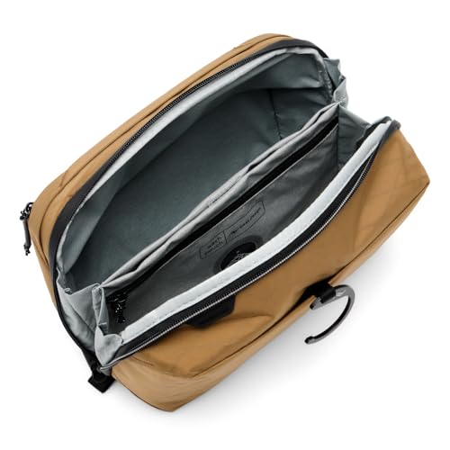 Image of Peak Design Wash Pouch, Coyote, Ocean Edition, Travel Toiletry Bag, Upright or Hanging Dopp Kit with Pockets, Magnetic Toothbrush Pocket, Wide UltraZip Opening, Toiletry Bag for Men and Women
