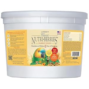 LAFEBER’S Classic Nutri-Berries Pet Bird Food, Made with Non-GMO and Human-Grade Ingredients, for Parrots, 3.25 lb