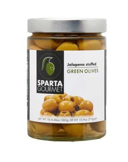 Sparta Gourmet Jalapeno Stuffed Green Olives • Vegan & Non-GMO Verified, 20.46 oz ℮ 580 g (B0CFXN948F) Amazon Price History, Amazon Price Tracker