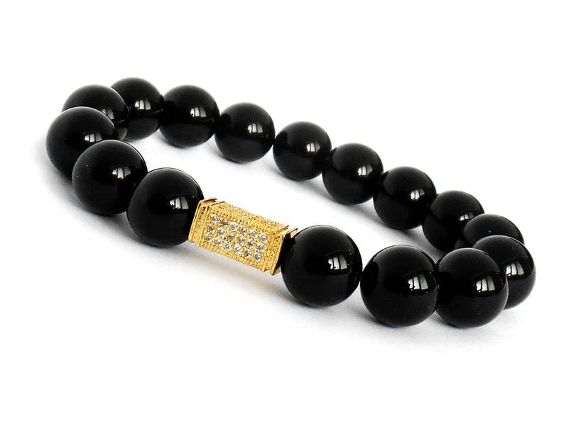 Bracelet onyx noir 10mm un cadeau de protection spirituelle et de chance