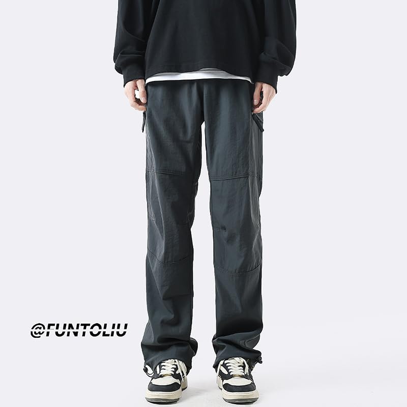 Men's Pants Overalls Loose Straight American Casual Pants2