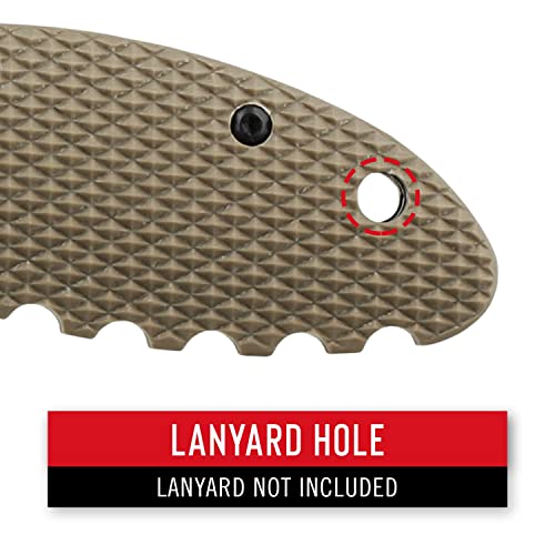 Coast® Dx625 Double Lock™ Folding Knife With 3.625" Serrated Stainless Steel Blade,Tan #TOP4