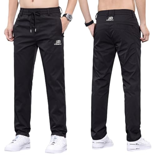 Meshirons Ice Silk Mesh Panel Casual Pants, Most Air Cooling Pants for Men Over 55, Quick Drying with Pockets Breathable