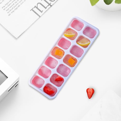 Molde para cubos de hielo con tapa rosa miniatura 1