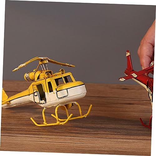 Avion rétro modèle artisanal en métal pour sublimer votre décoration de bureau - 4
