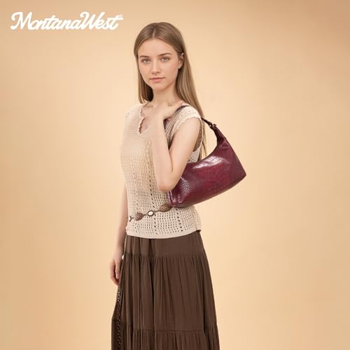 Image of Montana West MEDIUM Shoulder Purses for Women Crescent Hobo Bags Trendy Purses