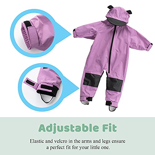 Image of Cuddle Club Kids Toddler Snow & Rain Suit - Muddy Buddy Waterproof Coverall One Piece Weather Resistant Baby Jacket
