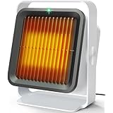 【2025冬の定番！】ヒーター 小型 人感センサー付 セラミックヒーター 省エネ 速暖 足元 トイレ 洗面所 脱衣所 400W/600W 角度調節 転倒OFF 過熱保護 ミニ セラミックファンヒーター 静音 節電 電気 暖房 オフィス 卓上 デスク下 (Black)