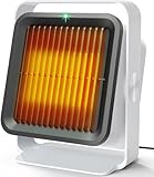 ヒーター 小型 セラミックファンヒーター 人感センサー付 足元 省エネ 速暖 トイレ 洗面所 脱衣所 暖房 400W/600W切替 静音 角度調節 転倒時自動オフ機能 ミニ セラミックヒーター デスク下 オフィス 手元 卓上 H5A