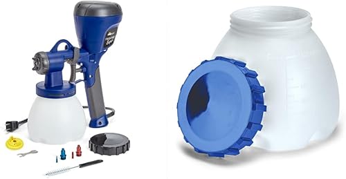 HomeRight C800971.A Super Finish Max HVLP Paint Sprayer, Spray Gun for Countless Painting Projects & C900097.M Super Finish Max Container and Lid,