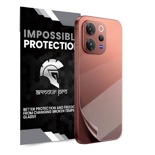 Image of ArmourPro Back Screen Protector for Vivo V70 Elite, Premium Ultra Thin TPU Back Membrane Guard, Bubble-Free, Edge to Edge Coverage, Fingerprint Friendly | Crystal Clear, 1 Pack