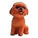 TOYANDONA Haustier Hund Figuren Statue Spielzeug Realistische Tiermodell Figur Kunststoff Hund Welpen Figuren Spielzeug (Orange)