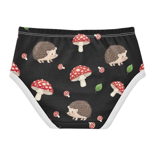 Cute Cartoon Hedgehog Spot Mushroom Little Girl Panties Toddlers Underwear Floral Cotton Flower Briefs Girls Undies 2t2