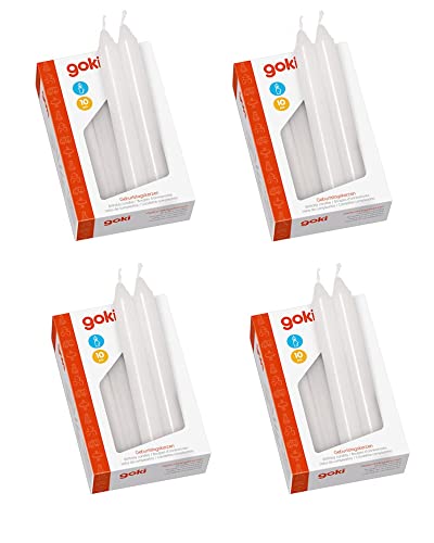 Ameisenkeks ® Lot de 4 x 10 petites bougies d'anniversaire blanches pour trains d'anniversaire Cover