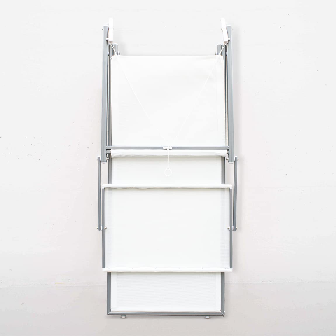 Mediawave Store - Lettino Prendisole Mare, Lettino LUXURIOUS con Parasole, Struttura Alluminio, lettino Mare Reclinabile, Giardino, Spiaggia, Piscina, Lettino Balneare 180X60X40 (Bianco)