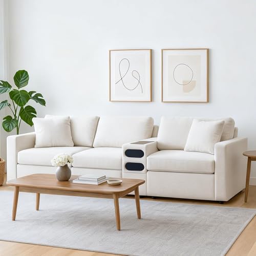 Image of Signature Design by Ashley Modmax Modular Sectional with Console, Oyster