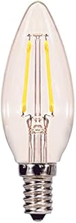 2 watt C11 LED; Clear; Candelabra base; 2700K; 190 lumens; 120 volts