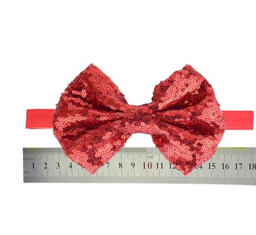 Baby Girl's Lovely Sequins Bowknot Headband Toddler Hairband for Photography Travel Party Festivals (Light Purple, One Size)4