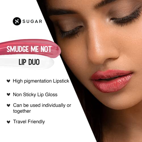 Image of SUGAR Cosmetics - Smudge Me Not - Lip Duo - 04 Plum Yum (Muted Plum) - 3.5 ml - 2-in-1 Duo Liquid Lipstick with Matte Finish and Moisturizing Gloss