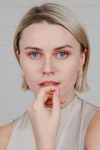 Hoops & Loops 925 Sterling Silver Diamond-Cut Click-Top Hoop Earrings for Women, Sizes 15mm 20mm 25mm 30mm, Silver, Yellow & Rose Gold3