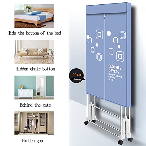 Secador PortáTil, Secador De Roupas De 1500W - 58 Polegadas, Cabide EléTrico DobráVel De 2 Camadas,