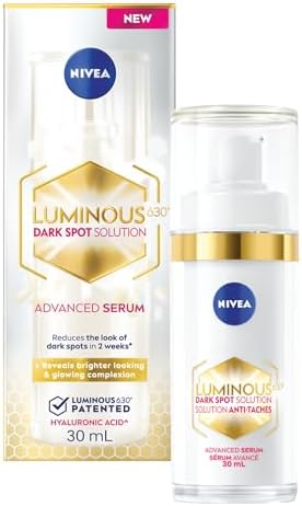NIVEA LUMINOUS630 Dark Spot Solution Advanced Serum | Visibly reduces dark spots in just 2 weeks | With hyaluronic acid | For all skin types | Dark Spot Face Serum | Dermatologist-tested, 30mL
