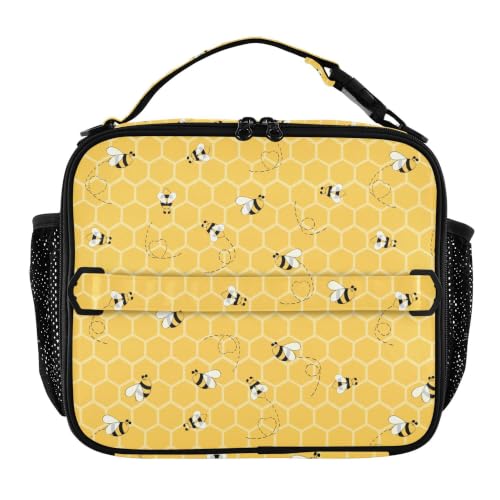 Bolsas de almuerzo aisladas ALAZA infantiles de abeja con correa ajustable 2