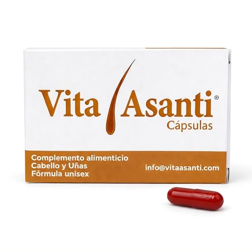 Vita Asanti Capsulas Tratamiento natural contra la alopecia anticaida del Cabello con 3 bloqueadores de DHT Biotina y Melatonina Pastillas anticaida de pelo Vitaminas para el pelo Hombre y Mujer.