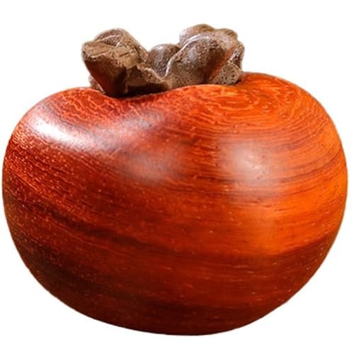 Toivexa 木製 柿 置物 オーナメント ミニ デコレーション フルーツモデル 木彫り 家庭用 装飾