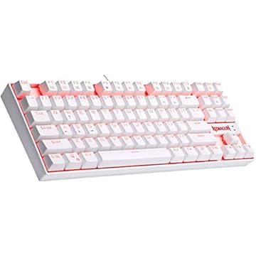 Redragon TECLADO MECANICO REDRAGON KUMARA K552W-2 SINGLE COLOR BRANCO/MARROM, UNICO